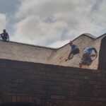 Cladium sledge thatch roof installation