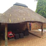 Traditional comb thatching close up